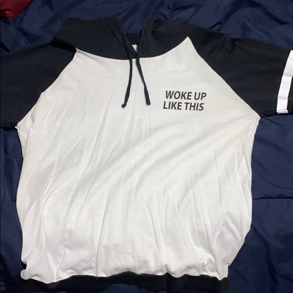Long sleeved shirt with hoodie